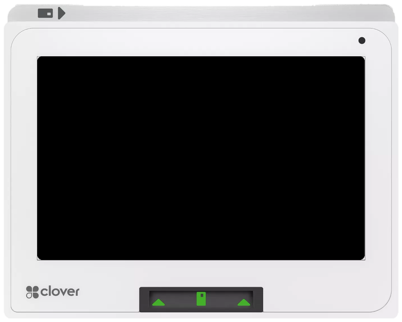 Clover Mini running Auphan as a full station terminal, cycling through the login, floor-plan and order screens